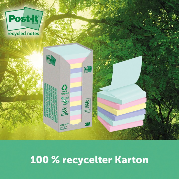 Actual product image Post-it Recycling Notes (76 x 76 mm)