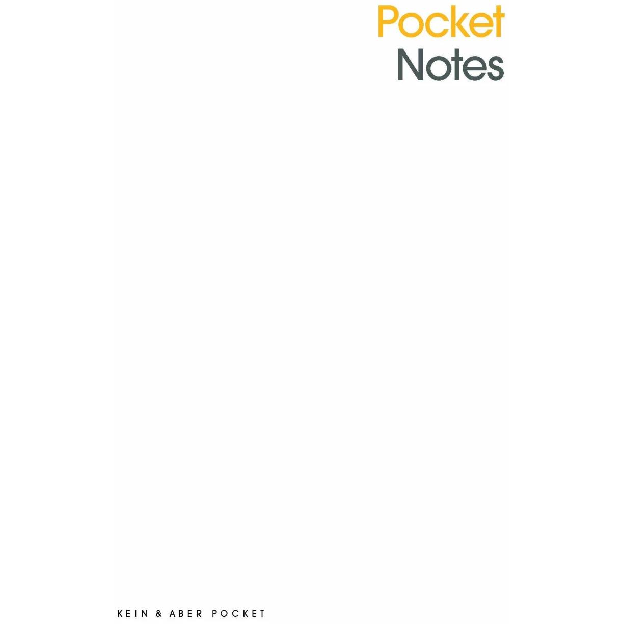 Kein & Aber, Heft + Block, Pocket Notes Gelb