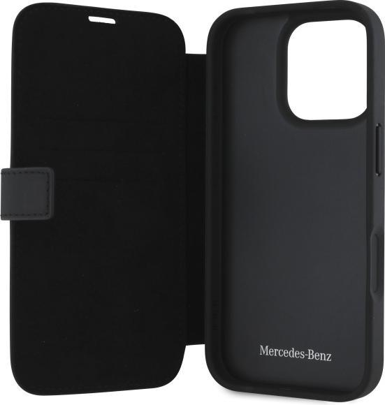 Produktbild Mercedes MEBKP16L23RBGVK iPhone 16 Pro 6.3" czarny/black Leather Wood Imitation (Apple iPhone 16 Pro)