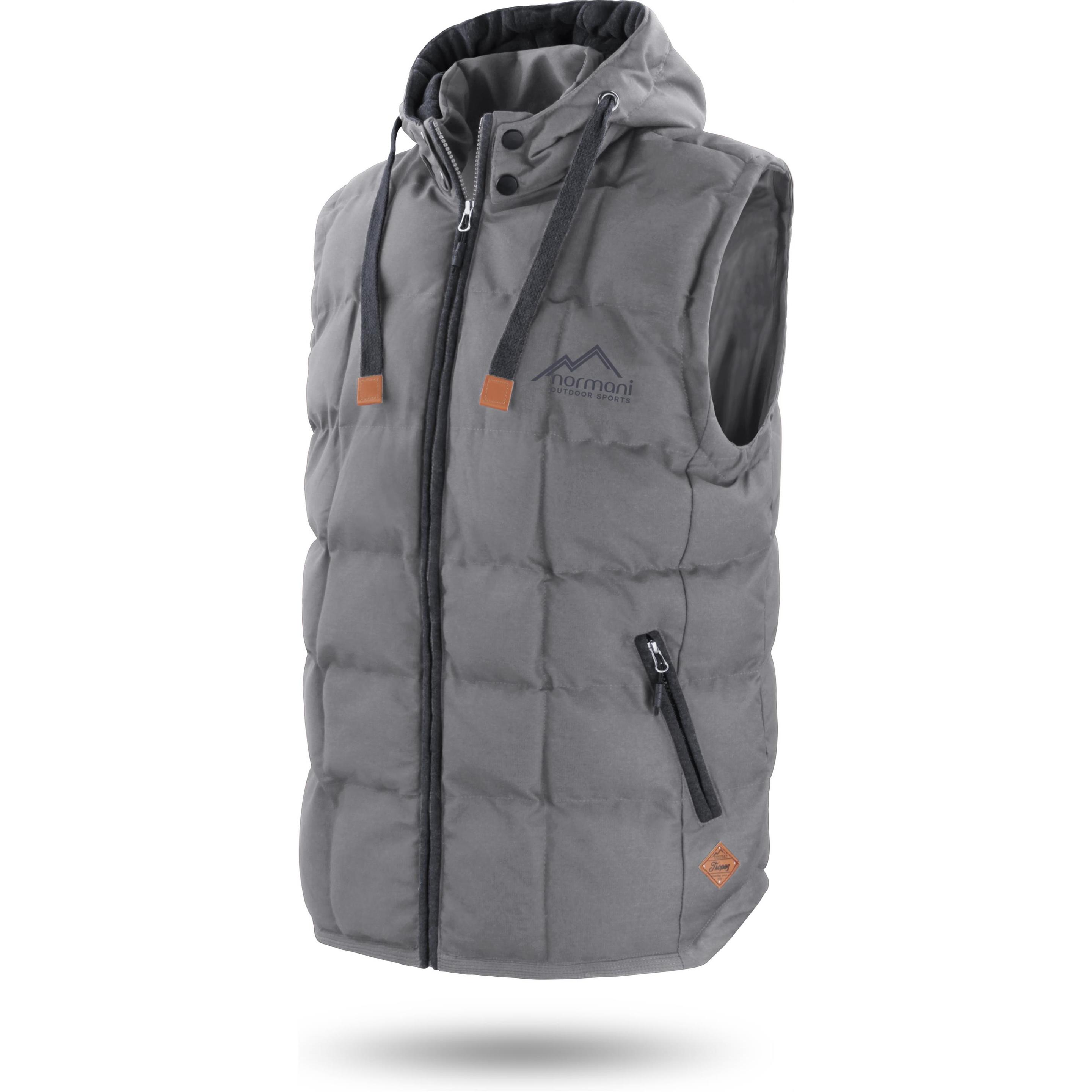 Thumbnail - Normani, Herren, Weste, Herren Winter-Steppweste Tropez, Grau, (L)