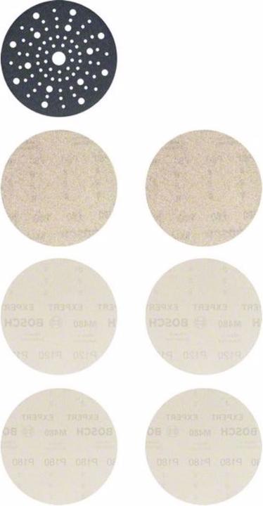 Productafbeelding Bosch Professional Zubehör Expert M480 Startset voor excentrische schuurmachine, 150 mm, 7 stuks. (80, 120, 180)