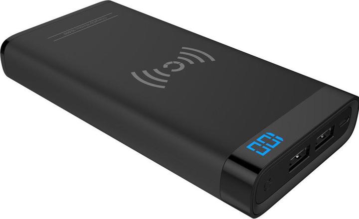 Productafbeelding Cygnett ChargeUp swift 10K draadloze QI draagbare powerbank - zwart (10000 mAh, 15 W, 37 Wh)