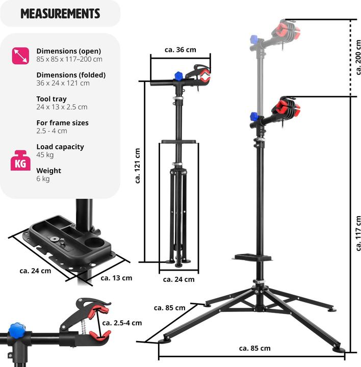 Actual product image tectake Bicycle mounting stand