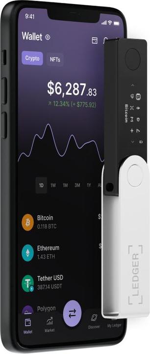 Actual product image Ledger Nano X - Onyx black (Bitcoin, Litecoin, Ubiq, Bitcoin cash, Komodo, Zcash, Ethereum Classic, Ether, Vertcoin, Stellar, Neo, Dash)