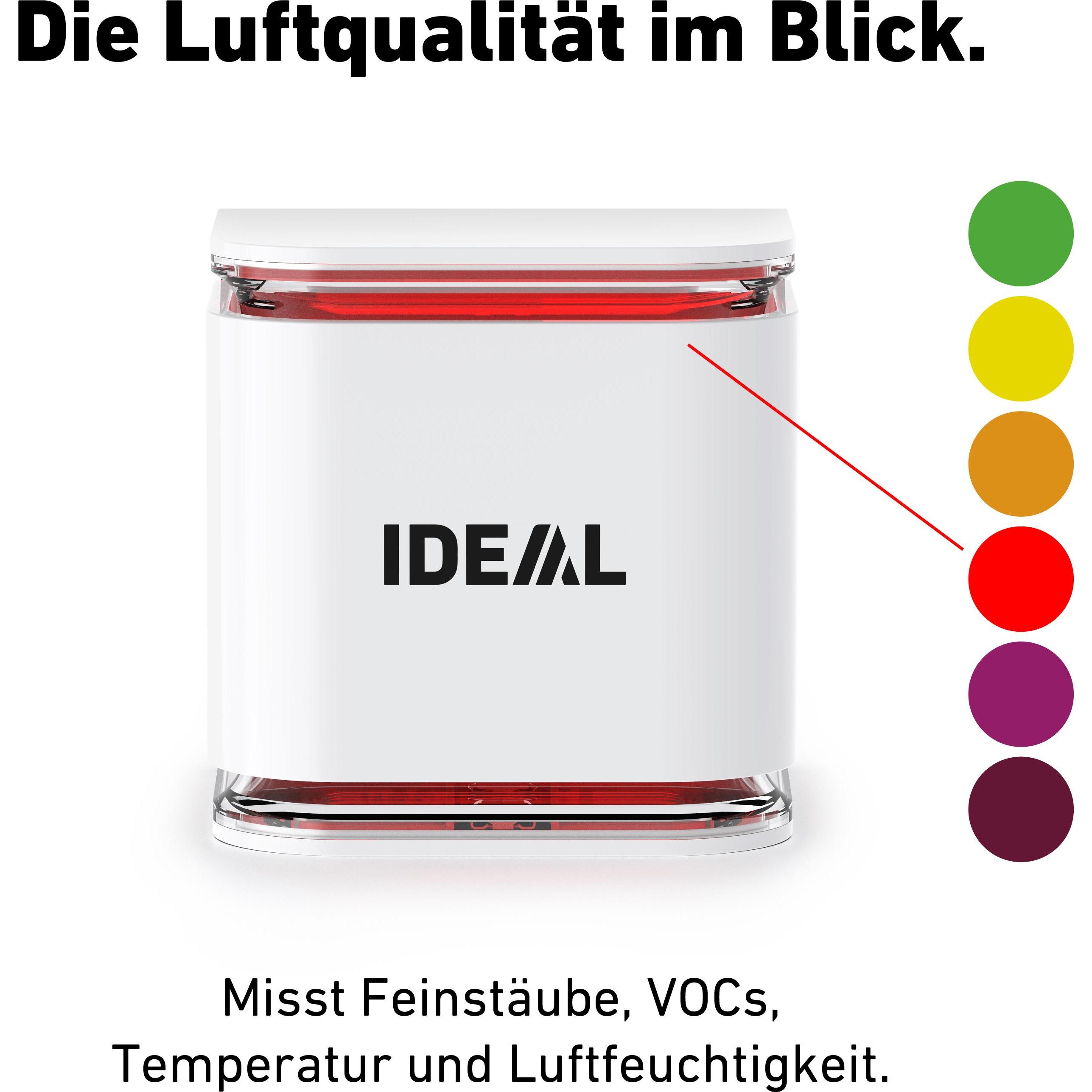 Thumbnail - Ideal Innenraumluftsensor AS10, Thermometer + Hygrometer, Weiss