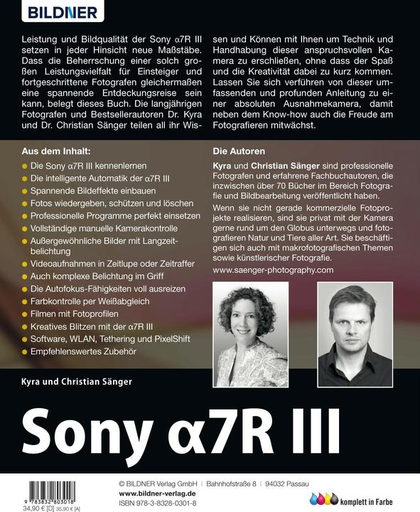 Actual product image Sony Alpha 7R III (German, Kyra Singer, Christian Singer, 2018)