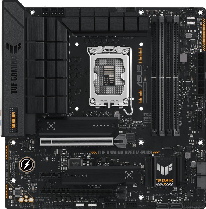 Image du produit ASUS MB TUF GAMING B760M-PLUS (Intel,1700,DDR5,mATX) (LGA 1700, Intel B760, mATX)