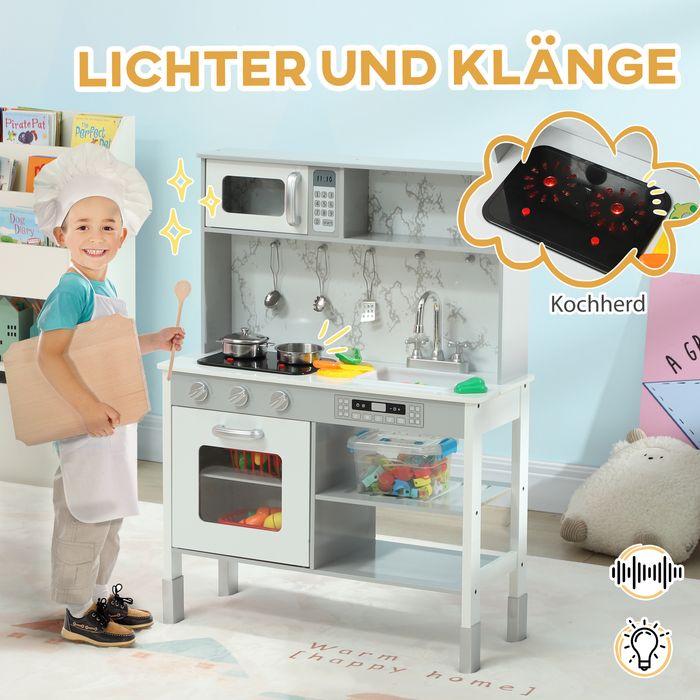 Produktbild Swisshandel24 Kinderküche Spielküche mit Elektroherd, Mikrowelle, Spüle & Wasserhahn