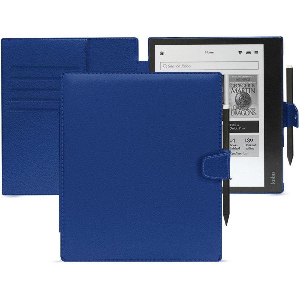 Noreve Lederschutzhülle Kobo Elipsa 2E, eReader Zubehör, Blau