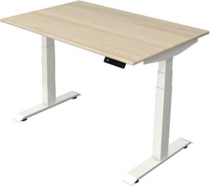 Produktbild Kerkmann Move 4 elektrisch höhenverstellbarer Schreibtisch ahorn rechteckig, T-Fuss-Gestell weiss 140