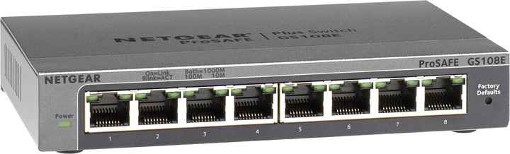 Actual product image Netgear ProSafe GS108E (8 ports)