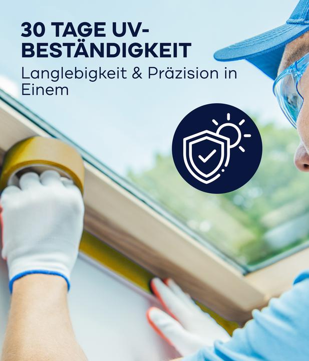 Produktbild Plid Goldband Malerkrepp Wasserabweisend- Malerklebeband Nassfest, 4 Rollen (50 mm)