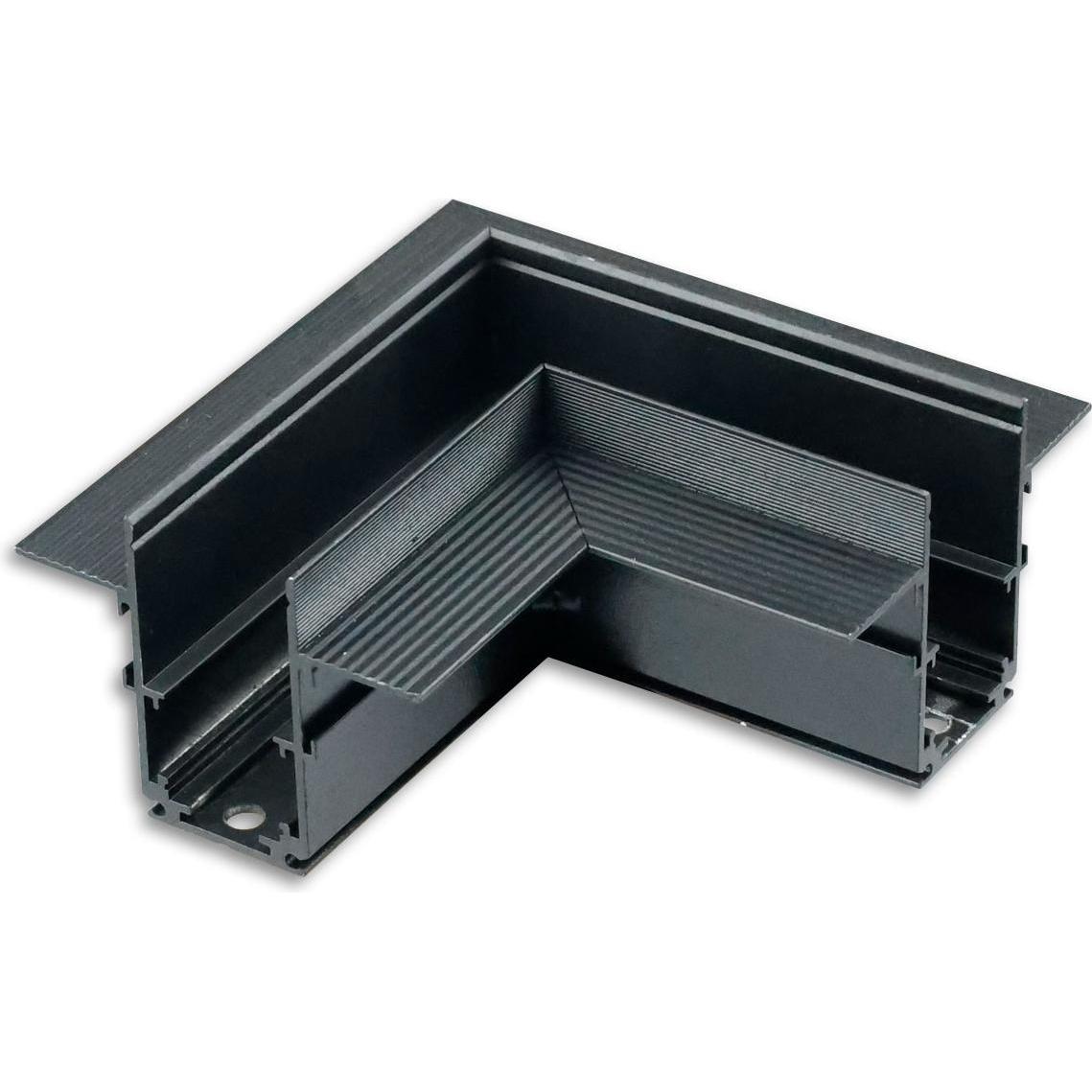 Isoled, Zubehör Beleuchtung, Track48 Eckschiene 90° horizontal für Trockenbauschiene, schwarz, nicht stromführend