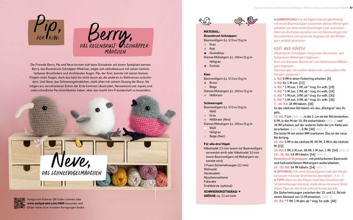 Produktbild Alle meine Federfreunde: Kunterbunte Amigurumis häkeln | Flamingo, Pfau, Papageientaucher und andere (Deutsch, Ilaria Caliri, Verena Thiard-Laforet, 2025)