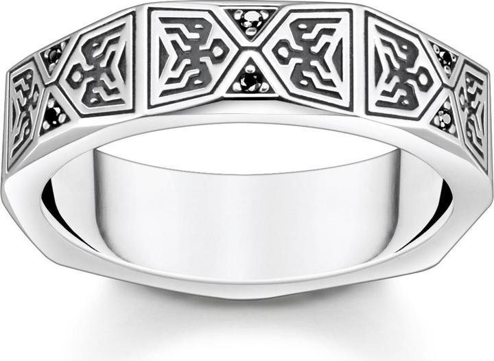 Immagine prodotto Thomas Sabo Anello Design sfaccettato con pietre nere Argento (56, 925 Argento)