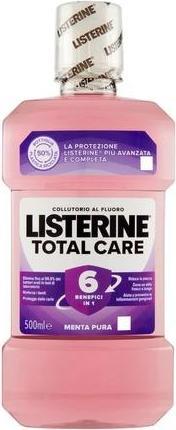 Listerine Total Care Mouthwash 6 Benefits in 1 Complete Protection Pure Mint Flavor 500ml (500 ml, Mouthwash)