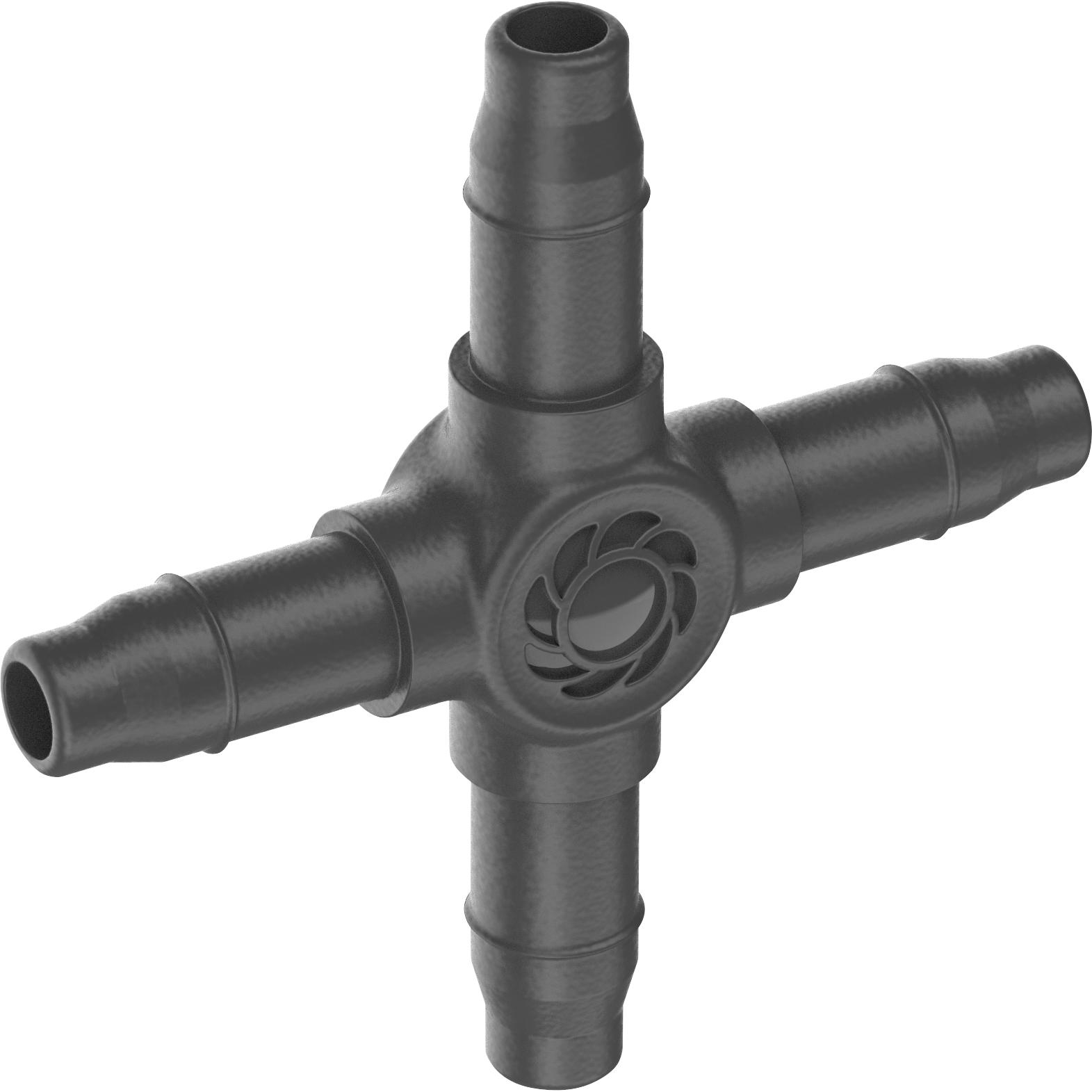 Gardena, Bewässerungssystem, Micro-Drip-System Kreuzstück (Tropfbewässerung Verbinder + Abzweiger)