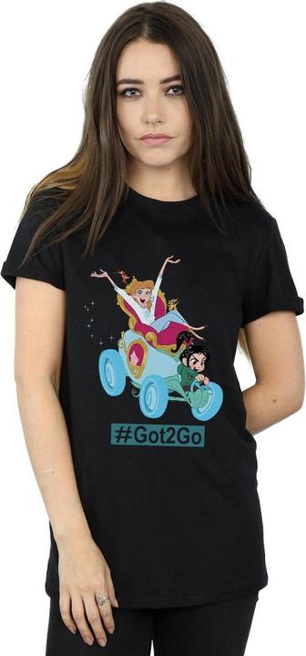 Actual product image Disney Womens/Ladies Wreck It Ralph Cinderella And Vanellope Cotton Boyfriend T-Shirt (XXL)