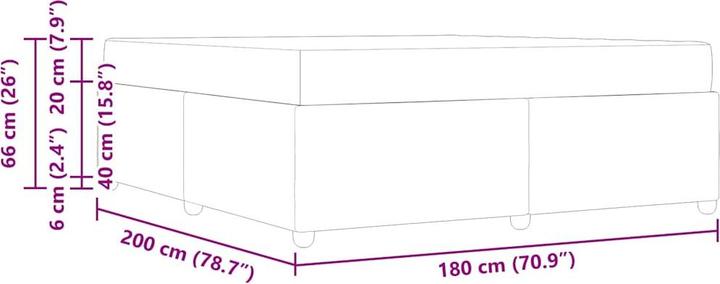 Image du produit vidaXL Modernes Bett (180 x 200 cm)