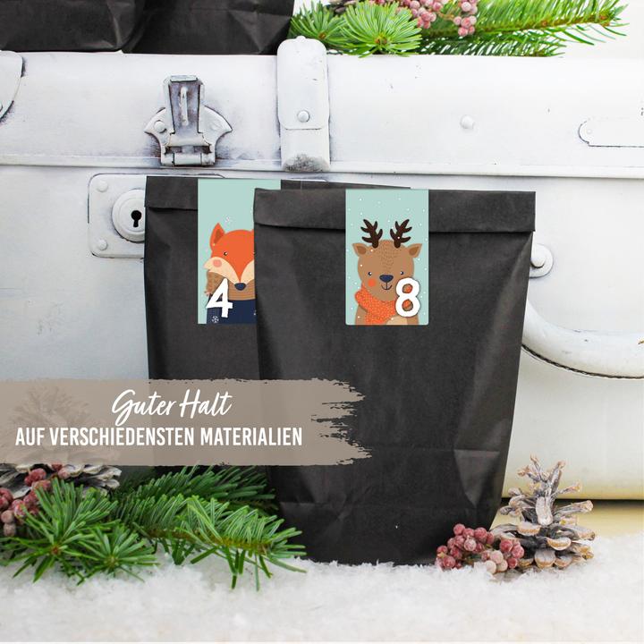 Produktbild Papierdrachen 24 Adventskalender Zahlenaufkleber, Design Nr. 61