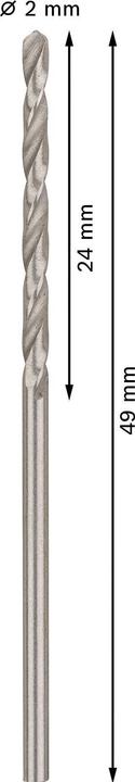 Actual product image Bosch Professional Zubehör PRO Metal HSS-G twist drill, 2 x 24 x 49 mm (2 mm)