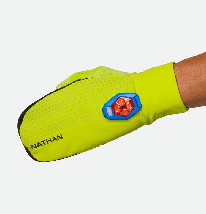 Actual product image Nathan Hyper Night Reflective Convertible Mitt Glove running gloves (S)