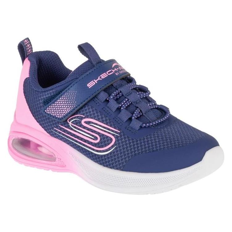 Skechers, Meisjes, Sneakers, Microspec Max Advance - Strikje Marineblauw, Blauw, (32)