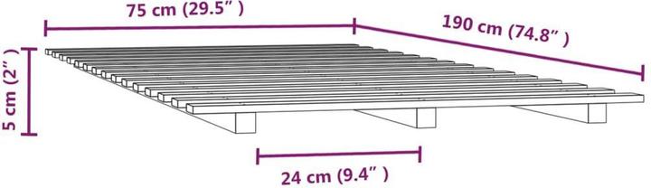 Image du produit vidaXL Bettrahmen (75 x 190 cm)