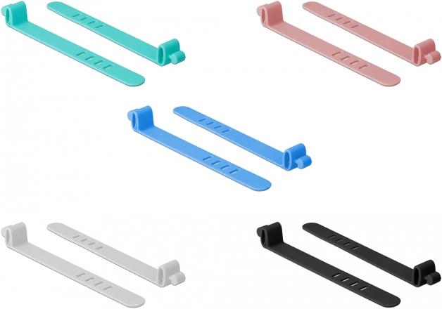 Delock 18829 Colliers de câbles Colliers de câbles détachables Silicone Couleurs mélangées (e) (Serre-câbles en plastique, 95 mm, 10 pcs)
