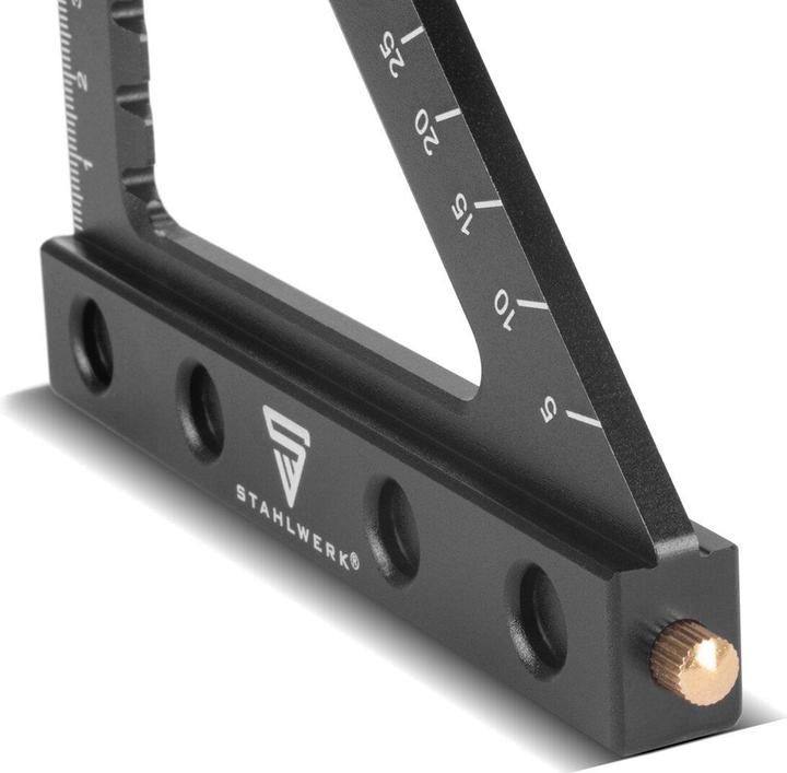Actual product image Stahlwerk Angle triangle with stop and marking needle Aluminium