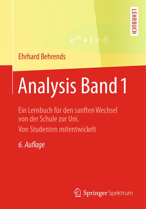 Produktbild Analysis 01 (Deutsch, Ehrhard Behrends, 2014)