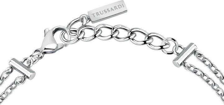 Produktbild Trussardi Double Steel Bicolor Bracelet with Zirconia T-Logo TJAXC27