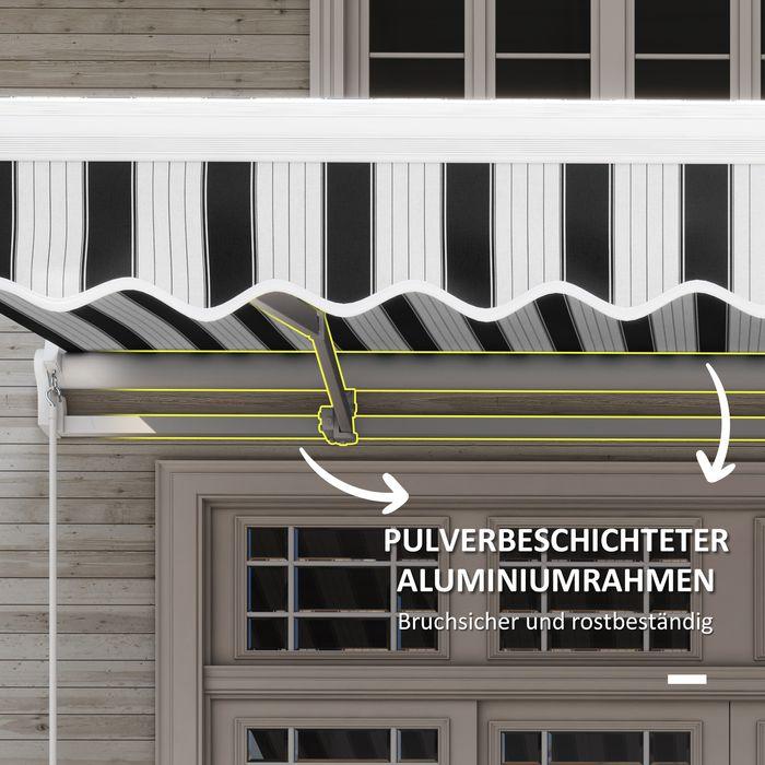 Immagine prodotto Swisshandel24 Tenda da sole per balcone, 3,95x2,45x3,50 m, resistente ai raggi UV, per tutte le superfici, con (2.45 m)