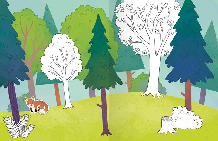 Actual product image Ravensburger My spring colouring sticker book - Large book with over 300 stickers, lots of stickers to