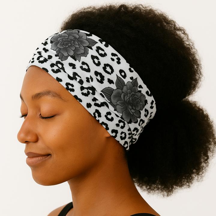 Produktbild Avizar Tiermuster Haarband Leopard und Rosen Raven