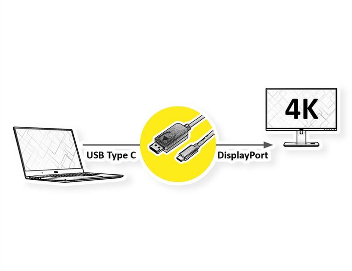 Actual product image Value USB Typ C — DisplayPort