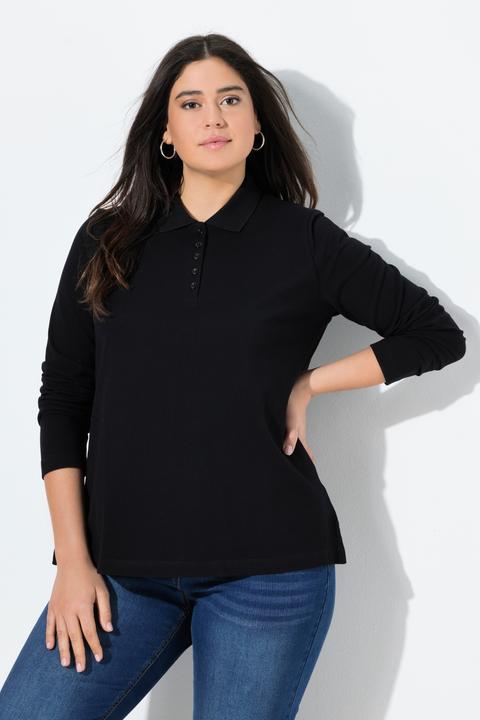 Produktbild Ulla Popken Poloshirt, Knopfleiste, Polokragen, Langarm (68)
