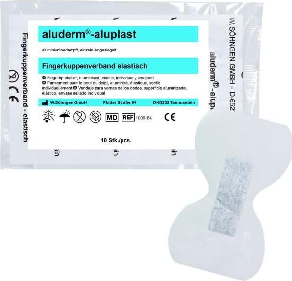 Produktbild Aluderm ® Wundpflaster aluplast 4,3 x 7,2 cm (B x L) Polyestervlies aluminiumbedampft weiss 10 St./Pack. (10x)