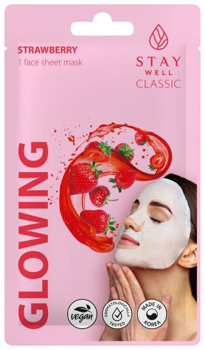 Actual product image Stay Well Classic sheet mask - STRAWBERRY Glowing