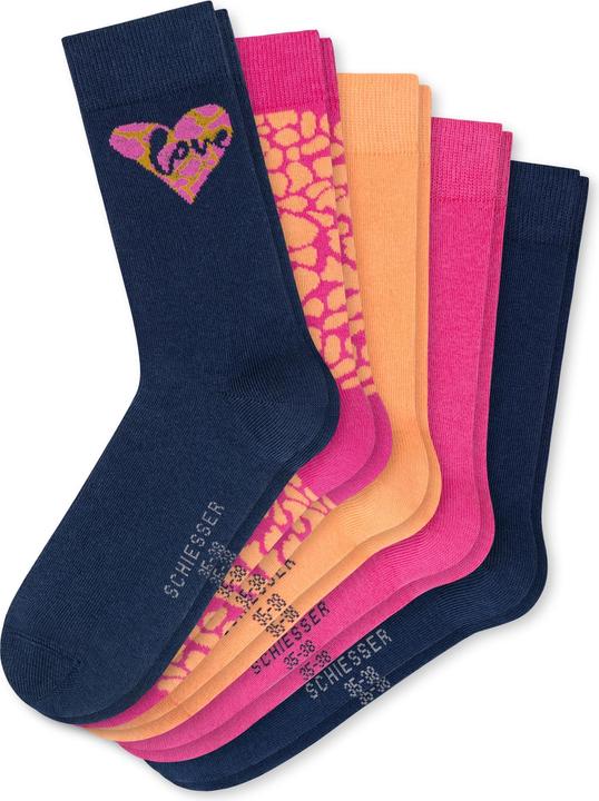 Actual product image Schiesser 5 Pack Love Kids Socks Girls (5-pack, 31 - 34)