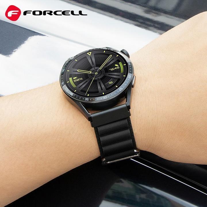 Actual product image Forcell Strap F-DESIGN FS05 strap for SAMSUNG Watch 22 mm black (22 mm, Polyester)