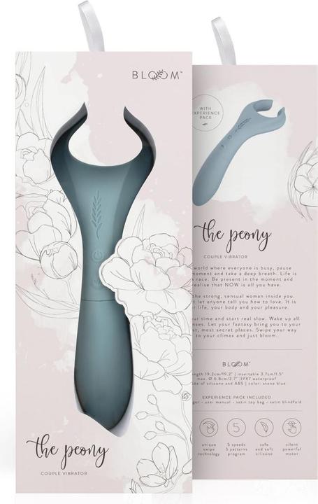 Actual product image Bloom The Peony Couple Vibrator - Green