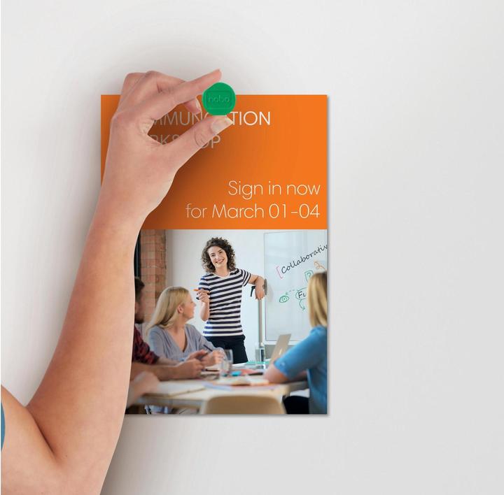 Productafbeelding Nobo Magneet rond 13mm 1915289 groen 10 stuks (10 x)