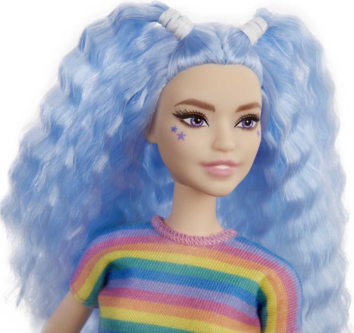 Actual product image Barbie Fashionista Doll - Rainbow top & black skirt