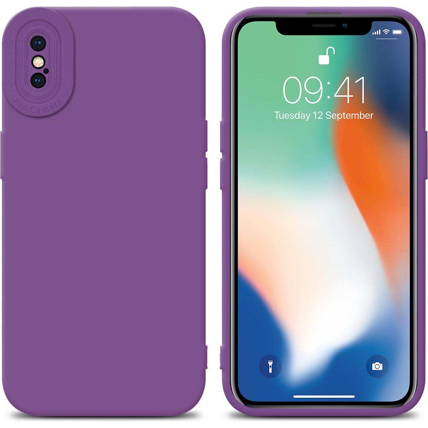 Cadorabo Hülle für Apple iPhone X / XS im TPU Fluid LM162 Style (Apple iPhone X), Smartphone Hülle, Violett