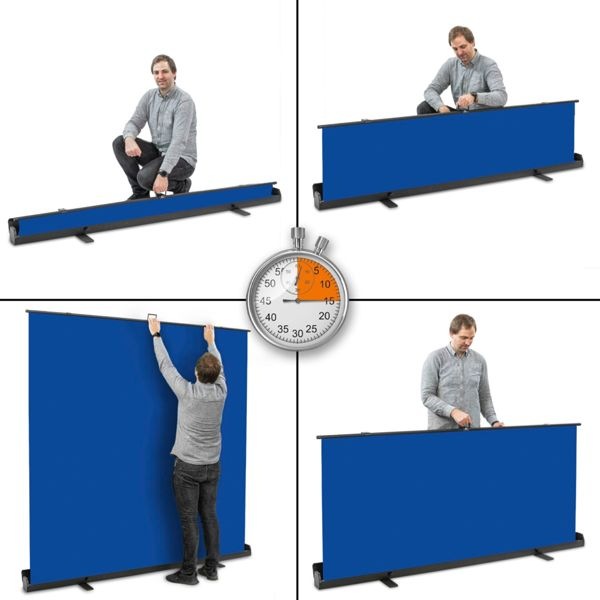 Produktbild Walimex pro Roll-up Panel Hintergrund blau 210x220 (220 cm, 220 cm)
