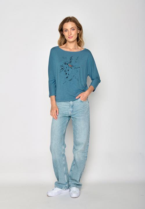 Actual product image Greenbomb Women's Animal Bird Branch Simper L/S (XS)