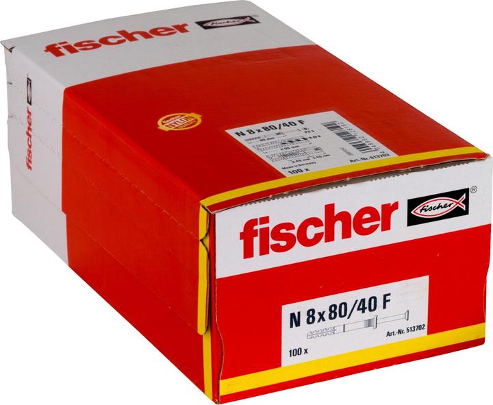 Image du produit Fischer Tampon à clouer N 8x80/40 F (100 pcs)