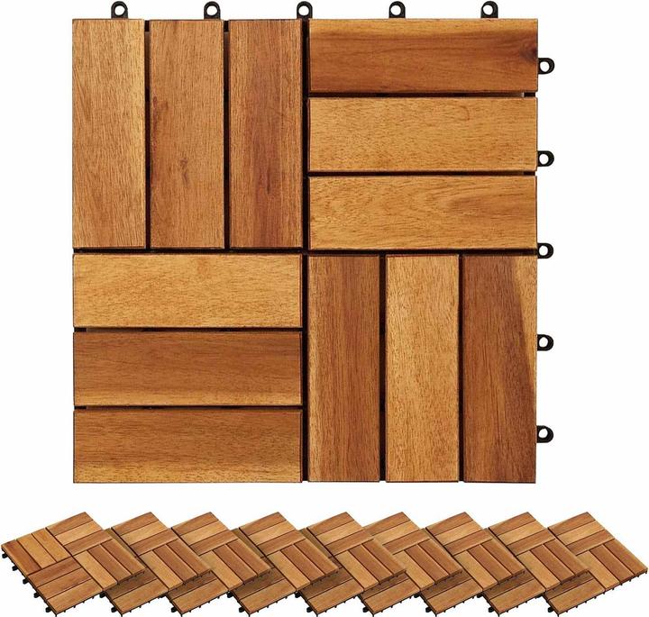 Produktbild vidaXL Terrassenfliese (30x, 30 x 30 cm)