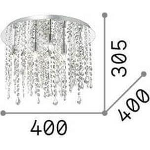 Thumbnail - Ideal lux, Wandleuchte + Deckenleuchte, ROYAL G9 Deckenleuchte 8x ⌀400mm dimmbar Chrom warmweiss 052991 (370 lm, G9)